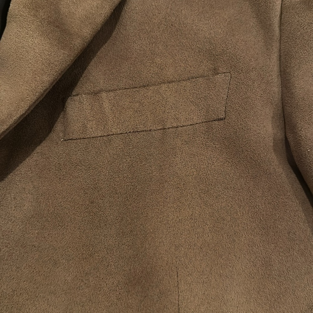Ralph Lauren (Chaps) Brown Faux Suede Two Button Sport Jacket - Picture 6 of 12